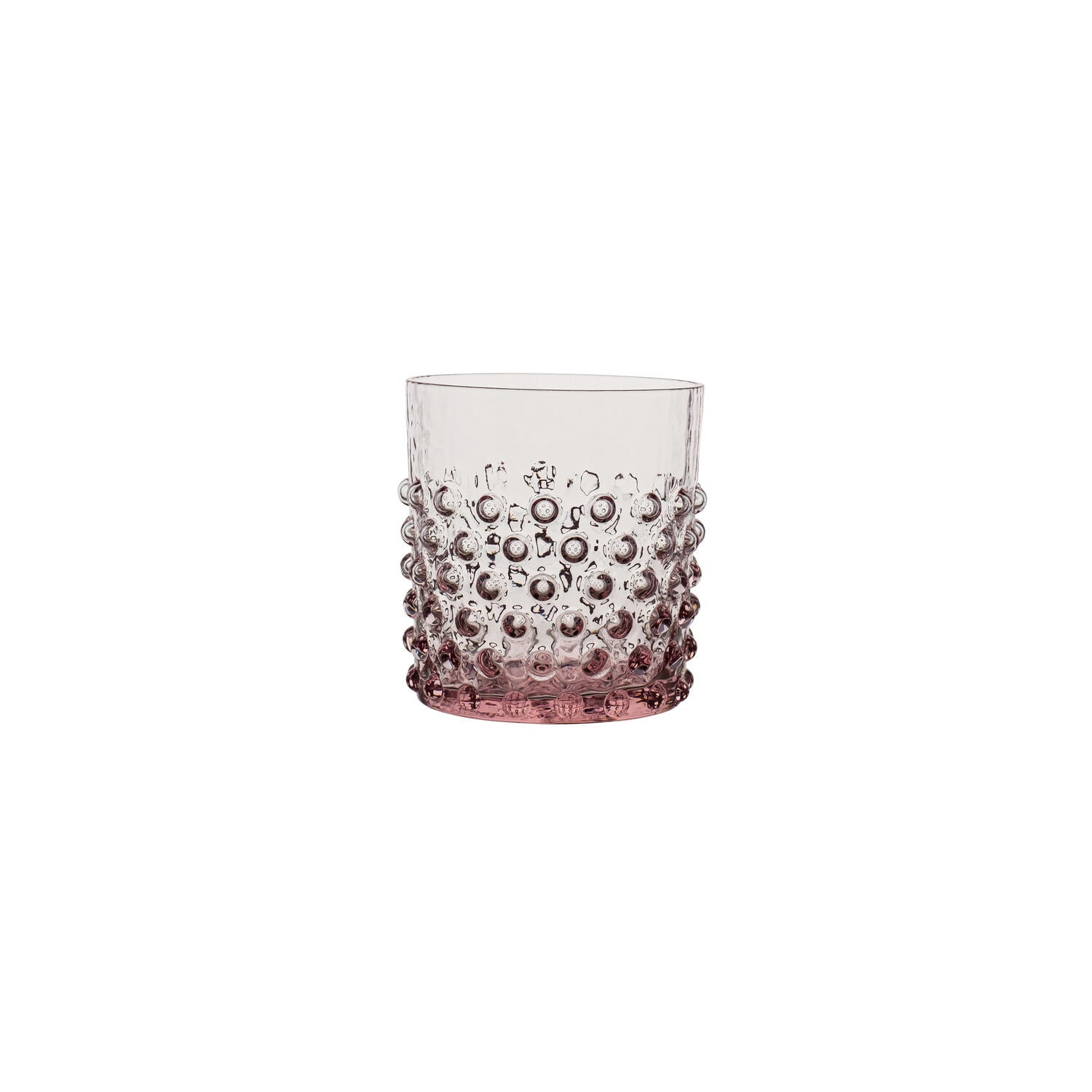 Hobnail Short glas, 150 ml. – rosa